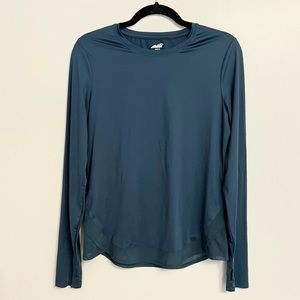 Avia Teal Performance Long Sleeve Workout Top Size M